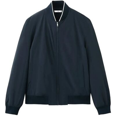 Mango Lightweight Water-Repellent Bomber Jacket XXL NAVY XXL Mango Lightweight Water-Repellent Bomber Jacket XXL NAVY XXL