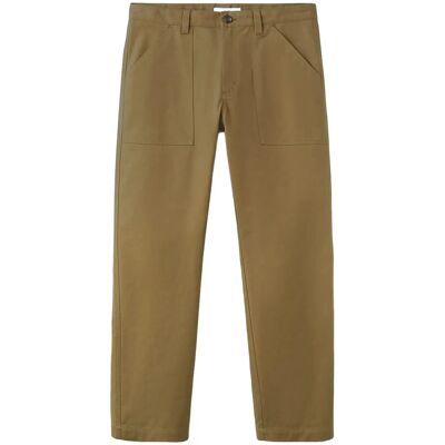 Mango Relaxed Fit Trousers With Patch Pockets 46 DARK YELLOW 46 Mango Relaxed Fit Trousers With Patch Pockets 46 DARK YELLOW 46