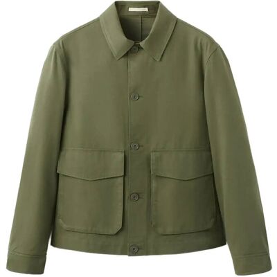 Mango Lightweight Cotton Lyocell Jacket XL BEIGE - KHAKI XL Mango Lightweight Cotton Lyocell Jacket XL BEIGE - KHAKI XL