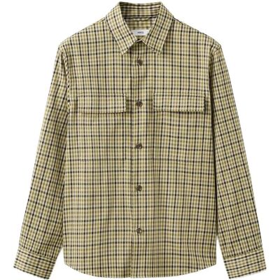 Mango Checked Jacket With Button Print L DARK GREEN L Mango Checked Jacket With Button Print L DARK GREEN L