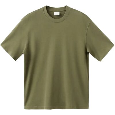 Mango Heavy Weight Relaxed Fit T-Shirt M DARK GREEN M Mango Heavy Weight Relaxed Fit T-Shirt M DARK GREEN M