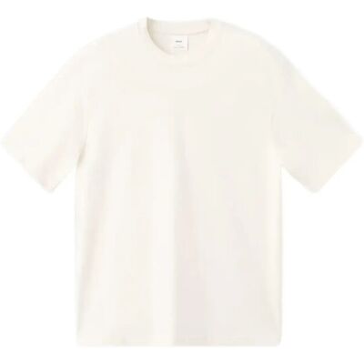 Mango Heavy Weight Relaxed Fit T-Shirt M LIGHT BEIGE M Mango Heavy Weight Relaxed Fit T-Shirt M LIGHT BEIGE M