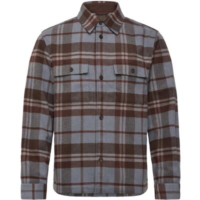 Mango Check Overshirt With Pockets M DARK BLUE M Mango Check Overshirt With Pockets M DARK BLUE M