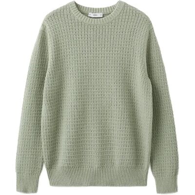 Mango Openwork Knit Sweater M GREEN M Mango Openwork Knit Sweater M GREEN M
