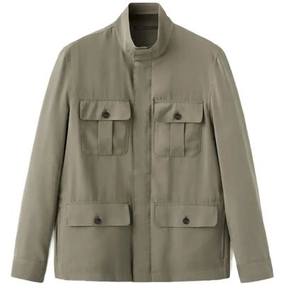 Mango Modal Pocket Jacket S MEDIUM GREY S Mango Modal Pocket Jacket S MEDIUM GREY S