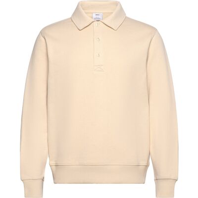 Mango Brushed Regular-Fit Polo Sweatshirt XS LIGHT BEIGE XS Mango Brushed Regular-Fit Polo Sweatshirt XS LIGHT BEIGE XS