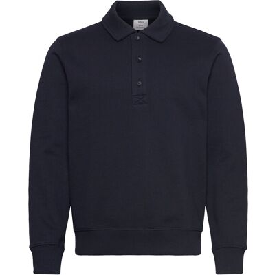 Mango Brushed Regular-Fit Polo Sweatshirt XS NAVY XS Mango Brushed Regular-Fit Polo Sweatshirt XS NAVY XS