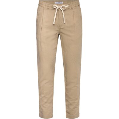Mango Slim-Fit Trousers With Drawstring 38 LIGHT BEIGE 38 Mango Slim-Fit Trousers With Drawstring 38 LIGHT BEIGE 38