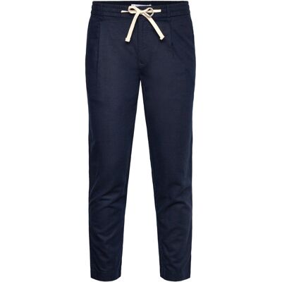Mango Slim-Fit Trousers With Drawstring 46 NAVY 46 Mango Slim-Fit Trousers With Drawstring 46 NAVY 46