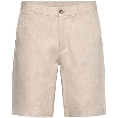 Mango Slim-Fit 100% Linen Bermuda Shorts 44 LIGHT BEIGE 44 Mango Slim-Fit 100% Linen Bermuda Shorts 44 LIGHT BEIGE 44