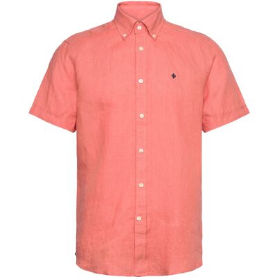Morris Douglas Linen Ss Shirt-Classic Fit S ORANGE S Morris Douglas Linen Ss Shirt-Classic Fit S ORANGE S