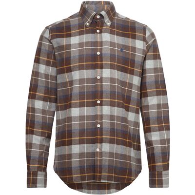 Morris Big Check Flannel Shirt-Classic Fit S BROWN S Morris Big Check Flannel Shirt-Classic Fit S BROWN S
