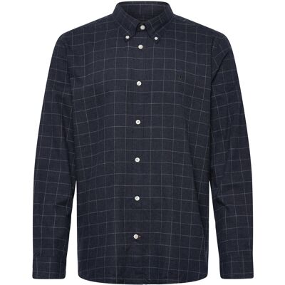 Morris Flannel Overcheck Shirt-Slim Fit XXL NAVY XXL Morris Flannel Overcheck Shirt-Slim Fit XXL NAVY XXL