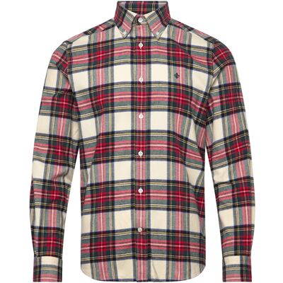 Morris Flannel Tartan Shirt-Classic Fit S OFF WHITE S Morris Flannel Tartan Shirt-Classic Fit S OFF WHITE S