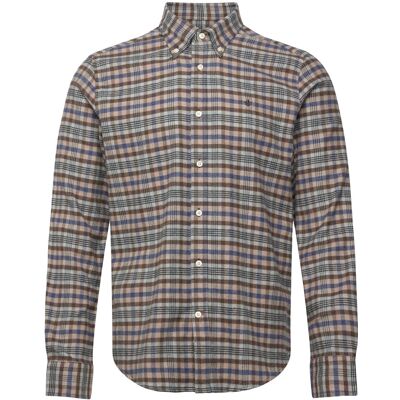 Morris Flannel Check Shirt-Slim Fit XXL BROWN XXL Morris Flannel Check Shirt-Slim Fit XXL BROWN XXL