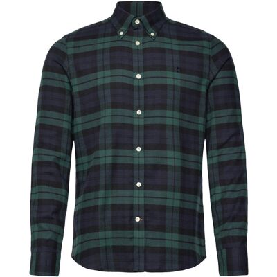 Morris Soft Twill Tartan Shirt-Slim Fit M NAVY M Morris Soft Twill Tartan Shirt-Slim Fit M NAVY M