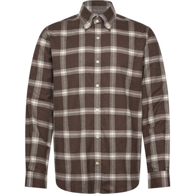 Morris Soft Lama Shirt-Classic Fit L DARK BROWN L Morris Soft Lama Shirt-Classic Fit L DARK BROWN L