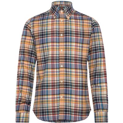 Morris Happy Tartan Check Shirt-Classic Fit S YELLOW S Morris Happy Tartan Check Shirt-Classic Fit S YELLOW S