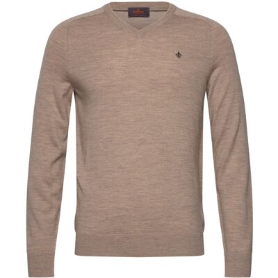 Morris Merino Vneck S KHAKI S Morris Merino Vneck S KHAKI S