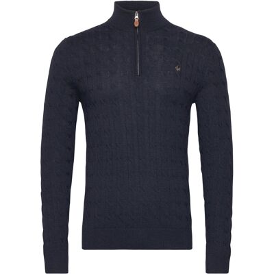Morris Merino Cable John Zip XS NAVY XS Morris Merino Cable John Zip XS NAVY XS