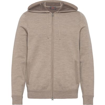 Morris Merino Double Zip Hood M KHAKI M Morris Merino Double Zip Hood M KHAKI M