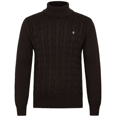 Morris Nathan Cable Roller Neck S BROWN S Morris Nathan Cable Roller Neck S BROWN S