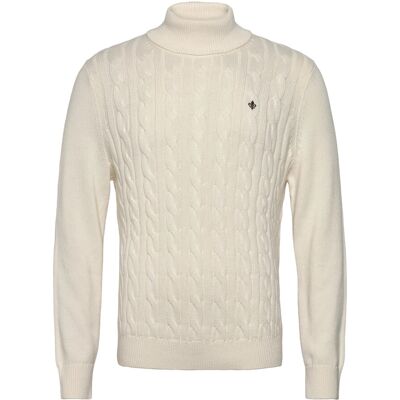 Morris Nathan Cable Roller Neck XXL OFF WHITE XXL Morris Nathan Cable Roller Neck XXL OFF WHITE XXL