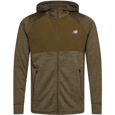 New Balance Heat Grid Hooded Full Zip S WOODLAND HEATHER S New Balance Heat Grid Hooded Full Zip S WOODLAND HEATHER S