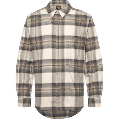 OAKLEY Oak Plaid Ls Shirt L WHITE/BLACK/PEBBLE L OAKLEY Oak Plaid Ls Shirt L WHITE/BLACK/PEBBLE L