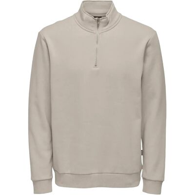 ONLY & SONS Onsceres Half Zip Sweat Noos XS SILVER LINING XS ONLY & SONS Onsceres Half Zip Sweat Noos XS SILVER LINING XS