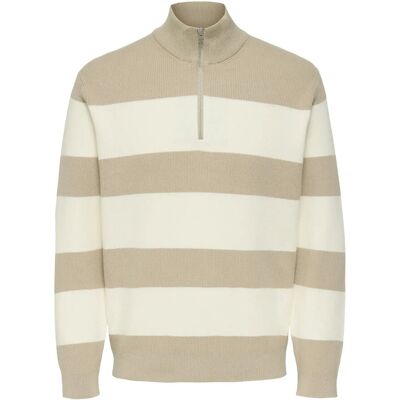 ONLY & SONS Onsphil Reg 12 Struc Half Zip Knit Noos XS SILVER LINING XS ONLY & SONS Onsphil Reg 12 Struc Half Zip Knit Noos XS SILVER LINING XS
