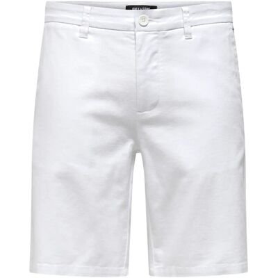 ONLY & SONS Onsmark 0011 Cotton Linen Shorts Noos L WHITE L ONLY & SONS Onsmark 0011 Cotton Linen Shorts Noos L WHITE L