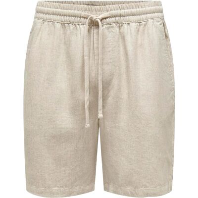 ONLY & SONS Onstel Visc Lin Shorts 0075 Cs XS OATMEAL XS ONLY & SONS Onstel Visc Lin Shorts 0075 Cs XS OATMEAL XS