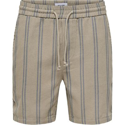 ONLY & SONS Onstrev Life Reg Stru Stripe Shorts Noos S VINTAGE KHAKI S ONLY & SONS Onstrev Life Reg Stru Stripe Shorts Noos S VINTAGE KHAKI S