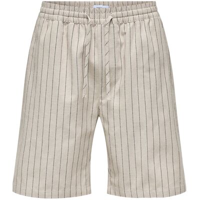 ONLY & SONS Onstinus Loose 0256 Linen Shorts M SILVER LINING M ONLY & SONS Onstinus Loose 0256 Linen Shorts M SILVER LINING M