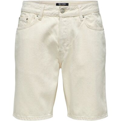 ONLY & SONS Onsedge Ecru 2044 Pim Dnm Shorts Noos XS ECRU XS ONLY & SONS Onsedge Ecru 2044 Pim Dnm Shorts Noos XS ECRU XS