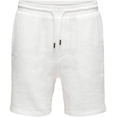 ONLY & SONS Onsbertil Waffle Shorts L BRIGHT WHITE L ONLY & SONS Onsbertil Waffle Shorts L BRIGHT WHITE L