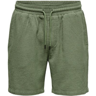 ONLY & SONS Onsbertil Waffle Shorts L DEEP LICHEN GREEN L ONLY & SONS Onsbertil Waffle Shorts L DEEP LICHEN GREEN L