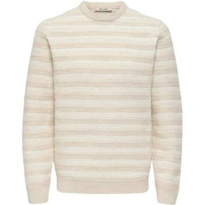 ONLY & SONS Onsming Life Reg Ls Crew Neck Knit XL SILVER LINING XL ONLY & SONS Onsming Life Reg Ls Crew Neck Knit XL SILVER LINING XL