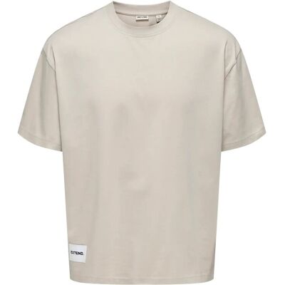 ONLY & SONS Onslale Ovz Ss Xt Tee S SILVER LINING S ONLY & SONS Onslale Ovz Ss Xt Tee S SILVER LINING S