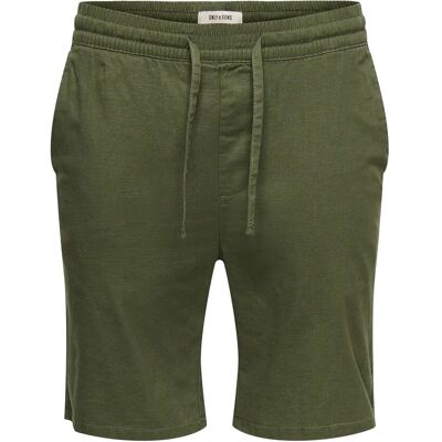 ONLY & SONS Onsreid Slim 0571 Slub Shorts Vd L OLIVE NIGHT L ONLY & SONS Onsreid Slim 0571 Slub Shorts Vd L OLIVE NIGHT L