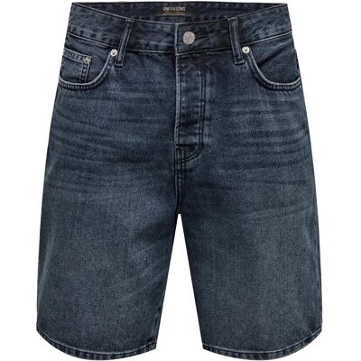 ONLY & SONS Onsedge Blue Black 6607 Tai Dnm Shorts L BLUE BLACK DENIM L ONLY & SONS Onsedge Blue Black 6607 Tai Dnm Shorts L BLUE BLACK DENIM L