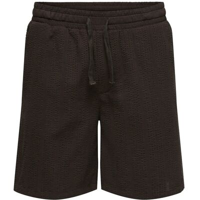 ONLY & SONS Onscruz Seersucker Jogger Shorts XS BLACK COFFEE XS ONLY & SONS Onscruz Seersucker Jogger Shorts XS BLACK COFFEE XS