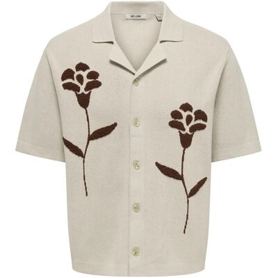 ONLY & SONS Onssonny Rlx Ss Shirt Knit M SILVER LINING M ONLY & SONS Onssonny Rlx Ss Shirt Knit M SILVER LINING M