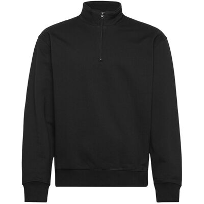 Organic Basics Weekend Half Zip Sweatshirt M BLACK M Organic Basics Weekend Half Zip Sweatshirt M BLACK M