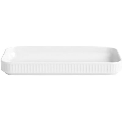 Pillivuyt Plissé rektangulärt serveringsfat - 24x12 cm - Vit Pillivuyt Plissé rektangulärt serveringsfat - 24x12 cm - Vit