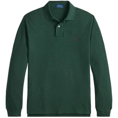 Polo Ralph Lauren Slim Fit Mesh Long-Sleeve Polo XS SCOTCH PINE HEATH XS Polo Ralph Lauren Slim Fit Mesh Long-Sleeve Polo XS SCOTCH PINE HEATH XS