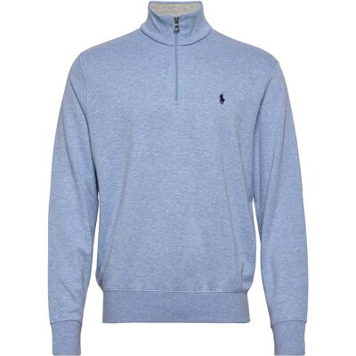 Polo Ralph Lauren Luxury Jersey Quarter-Zip Pullover S ISLE HEATHER/C797 S Polo Ralph Lauren Luxury Jersey Quarter-Zip Pullover S ISLE HEATHER/C797 S