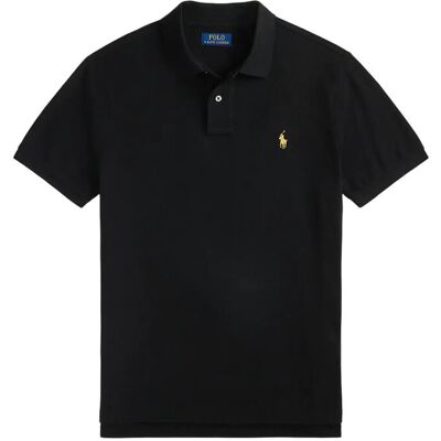 Polo Ralph Lauren Custom Slim Plaid-Trim Mesh Polo Shirt XXL POLO BLACK XXL Polo Ralph Lauren Custom Slim Plaid-Trim Mesh Polo Shirt XXL POLO BLACK XXL