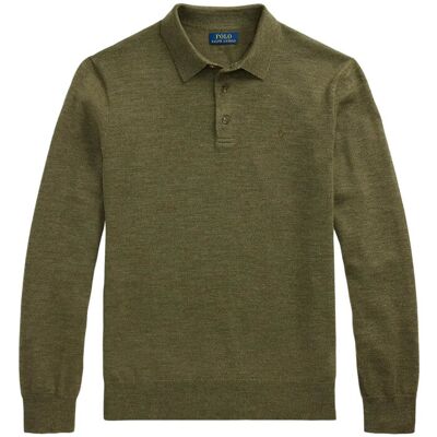 Polo Ralph Lauren Washable Wool Polo-Collar Sweater XS CARGO OLIVE HEATH XS Polo Ralph Lauren Washable Wool Polo-Collar Sweater XS CARGO OLIVE HEATH XS